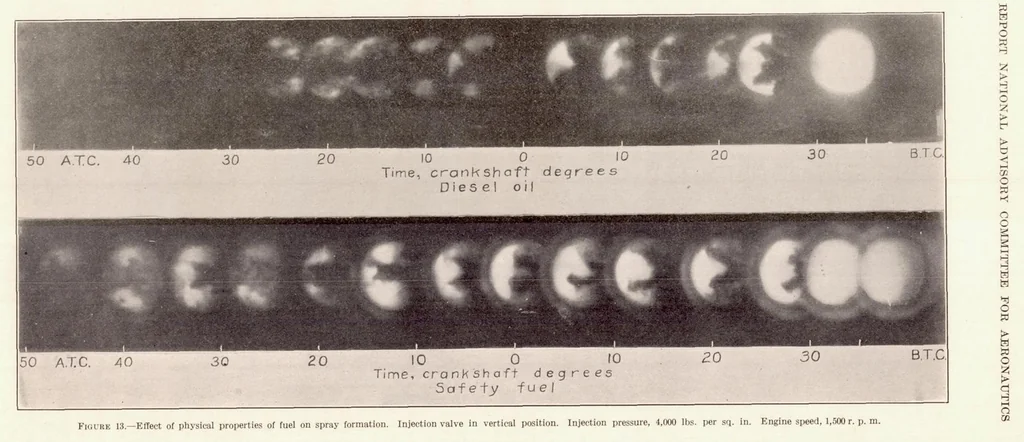 An illustration from The NACA Apparatus for Studying the Formation and Combustion of Fuel Sprays and the Results from Preliminary Tests, 1933, leaf 17