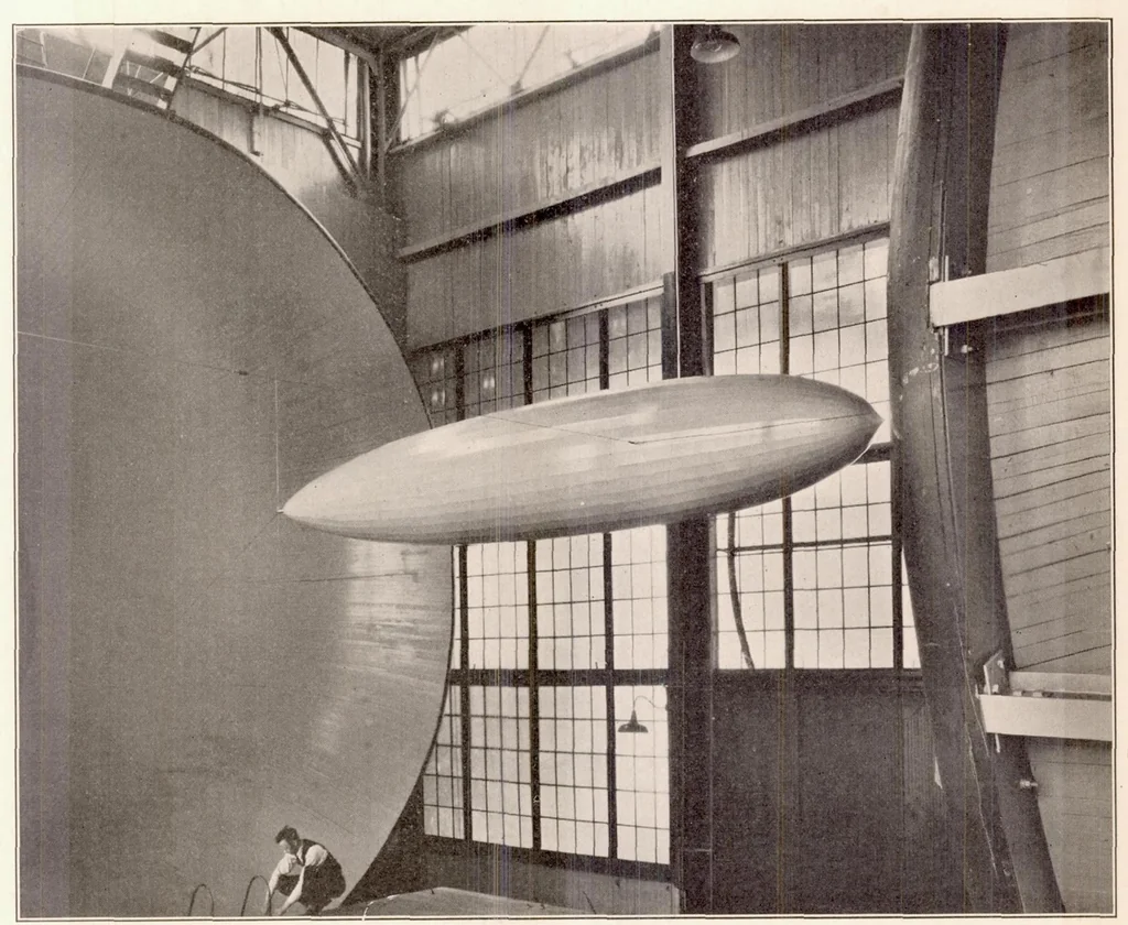 An illustration from Measurements of Flow in the Boundary Layer of a 1/40-Scale Model of the U. S. Airship "Akron.", 1933, leaf 5