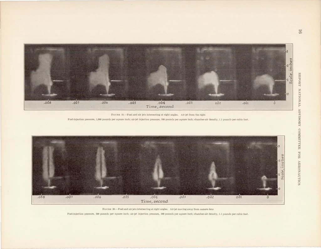 An illustration from Experiments on the Distribution of Fuel in Fuel Sprays, 1933, leaf 18