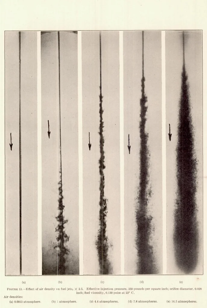 An illustration from Photomicrographic Studies of Fuel Sprays, 1934, leaf 17