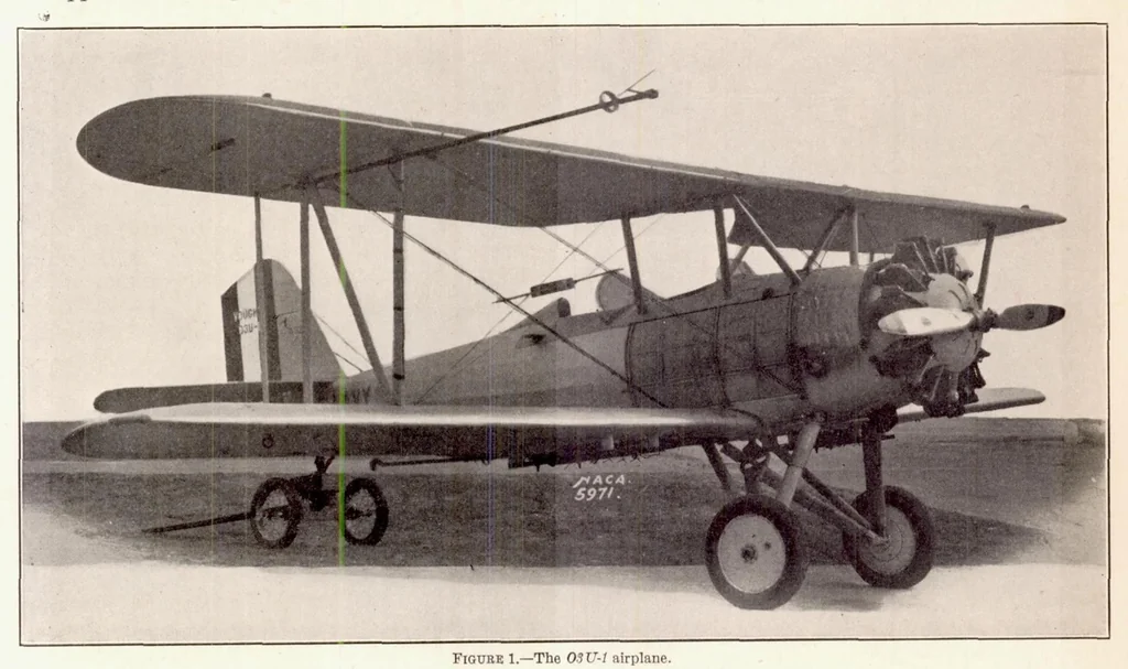An illustration from Maneuverability Investigation of an O3U-1 Observation Airplane, 1934, leaf 5