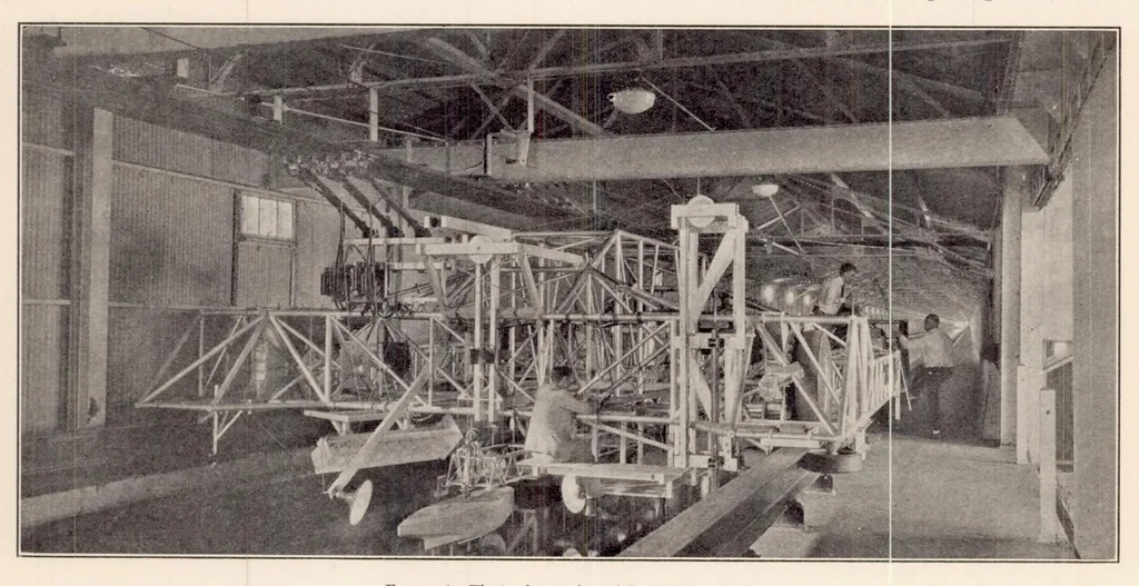 An illustration from The NACA Tank : A High-speed Towing Basin for Testing Models of Seaplane Floats, 1934, leaf 9