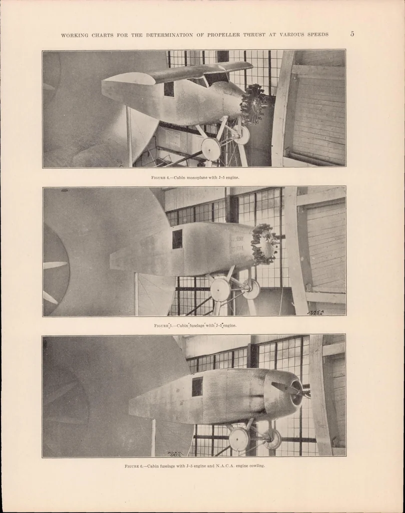 An illustration from Working Charts for the Determination of Propeller Thrust at Various Air Speeds, 1935, leaf 6