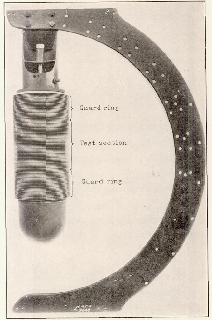 An illustration from Heat Transfer from Finned Metal Cylinders in an Air Stream, 1935, leaf 9