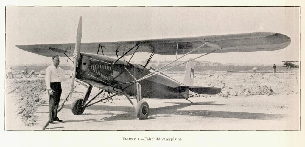An illustration from A Flight Investigation of the Lateral Control Characteristics of Short Wide Ailerons and Various Spoilers with Different Amounts of Wing Dihedral, 1935, leaf 5