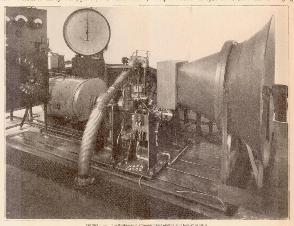 An illustration from A Description and Test Results of a Spark-Ignition and a Compression-Ignition 2-Stroke-Cycle Engine, 1935, leaf 5