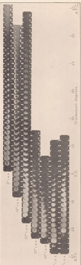 An illustration from Some Effects of Injection Advance Angle, Engine-Jacket Temperature, and Speed on Combustion in a Compression-Ignition Engine, 1936, leaf 13
