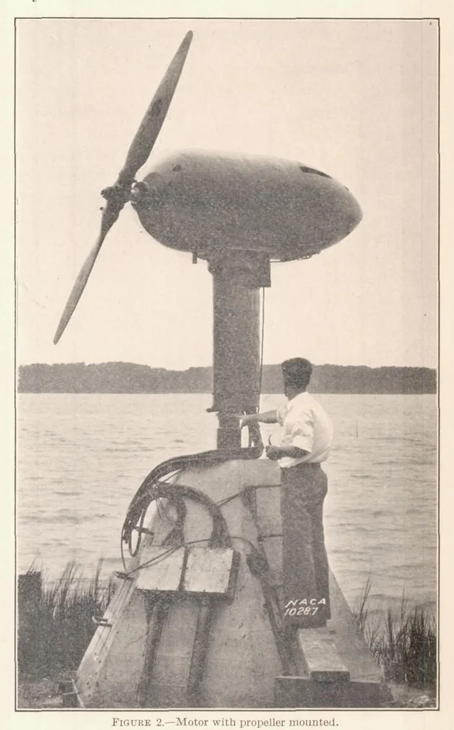 An illustration from Noise from Two-Blade Propellers, 1936, leaf 5