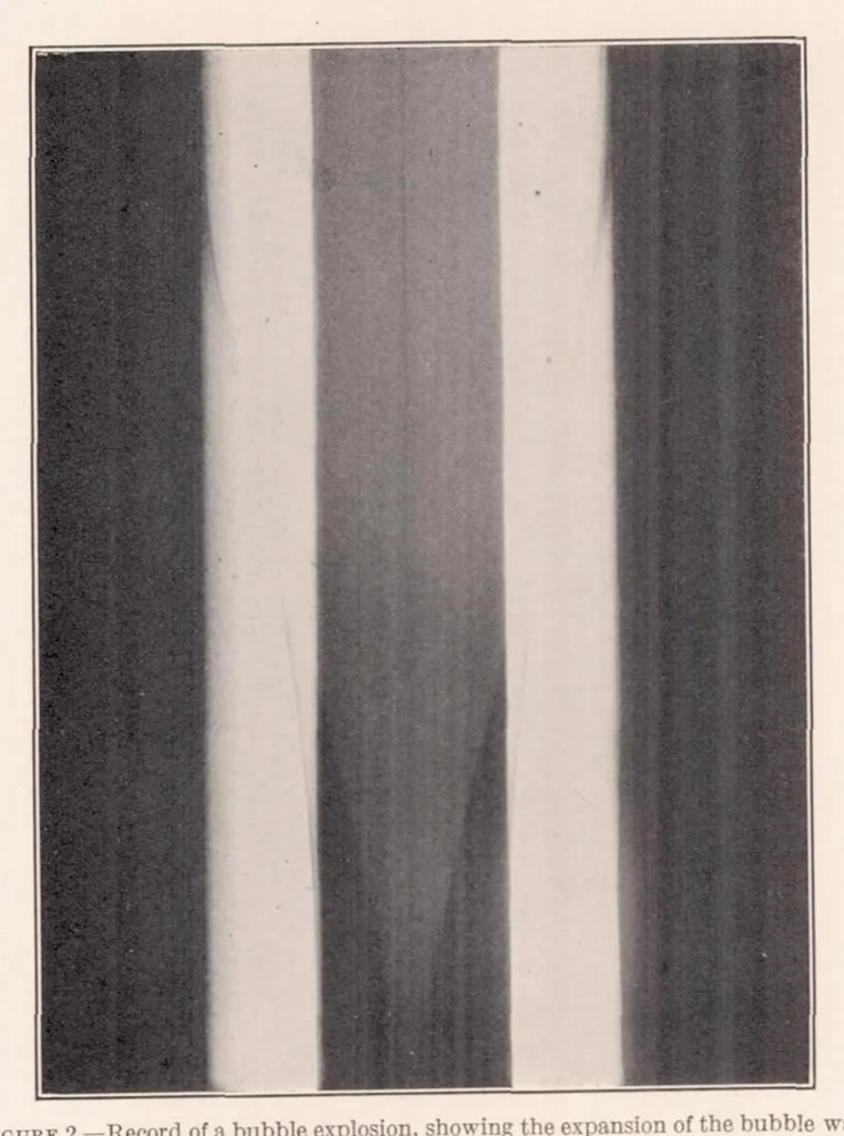 An illustration from The Soap-Bubble Method of Studying the Combustion of Mixtures of Carbon Monoxide and Oxygen, 1936, leaf 6