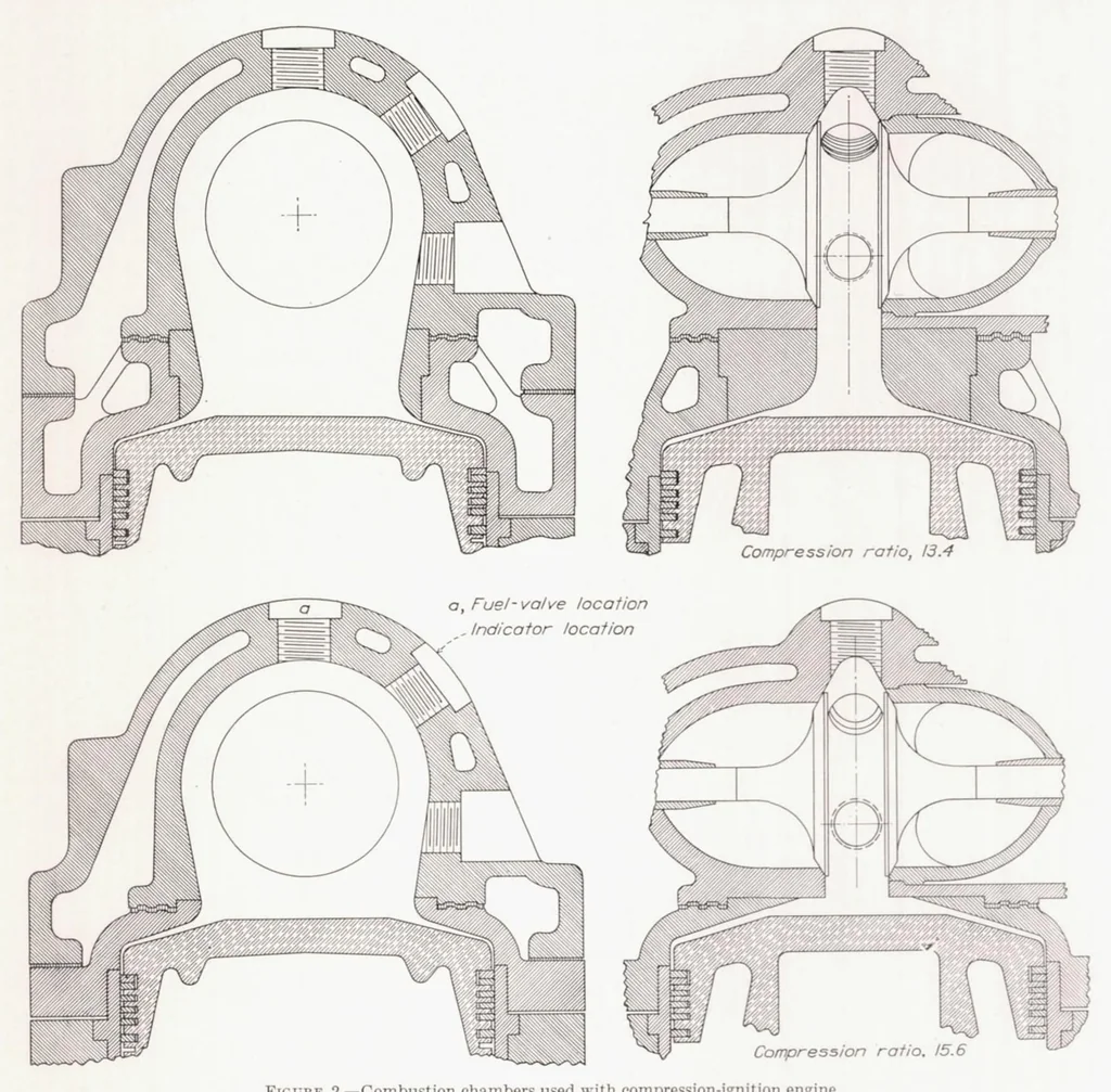An illustration from Hydrogen as an Auxiliary Fuel in Compression-Ignition Engines, 1936, leaf 6