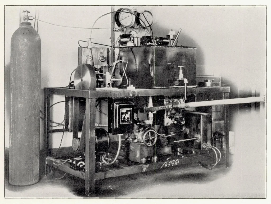 An illustration from Combustion in a Bomb with a Fuel-Injection System, 1935, leaf 5