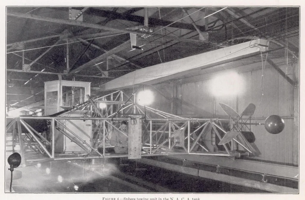 An illustration from Turbulence Factors of NACA Wind Tunnels as Determined by Sphere Tests, 1937, leaf 7