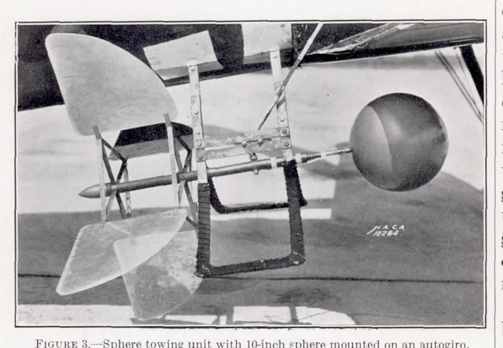 An illustration from Turbulence Factors of NACA Wind Tunnels as Determined by Sphere Tests, 1937, leaf 7