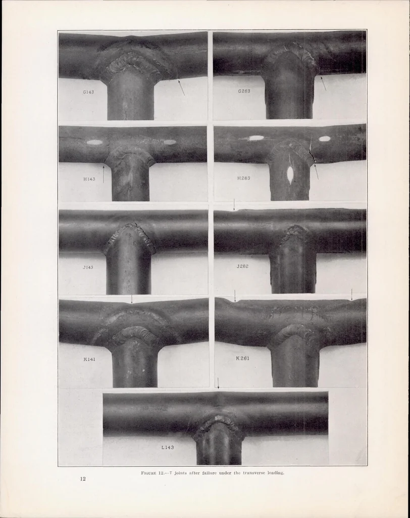 An illustration from Strength of Welded Aircraft Joints, 1937, leaf 15