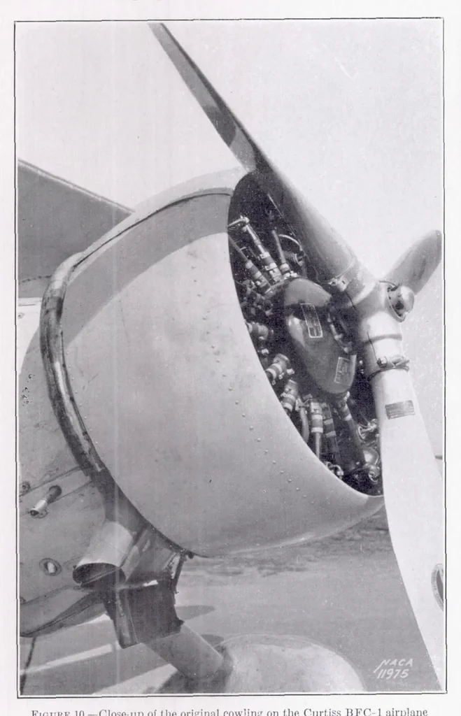 An illustration from Full-Scale Tests of a New Type NACA Nose-Slot Cowling, 1937, leaf 10