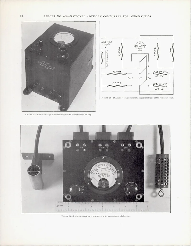 An illustration from Electrical Thermometers for Aircraft, 1937, leaf 17