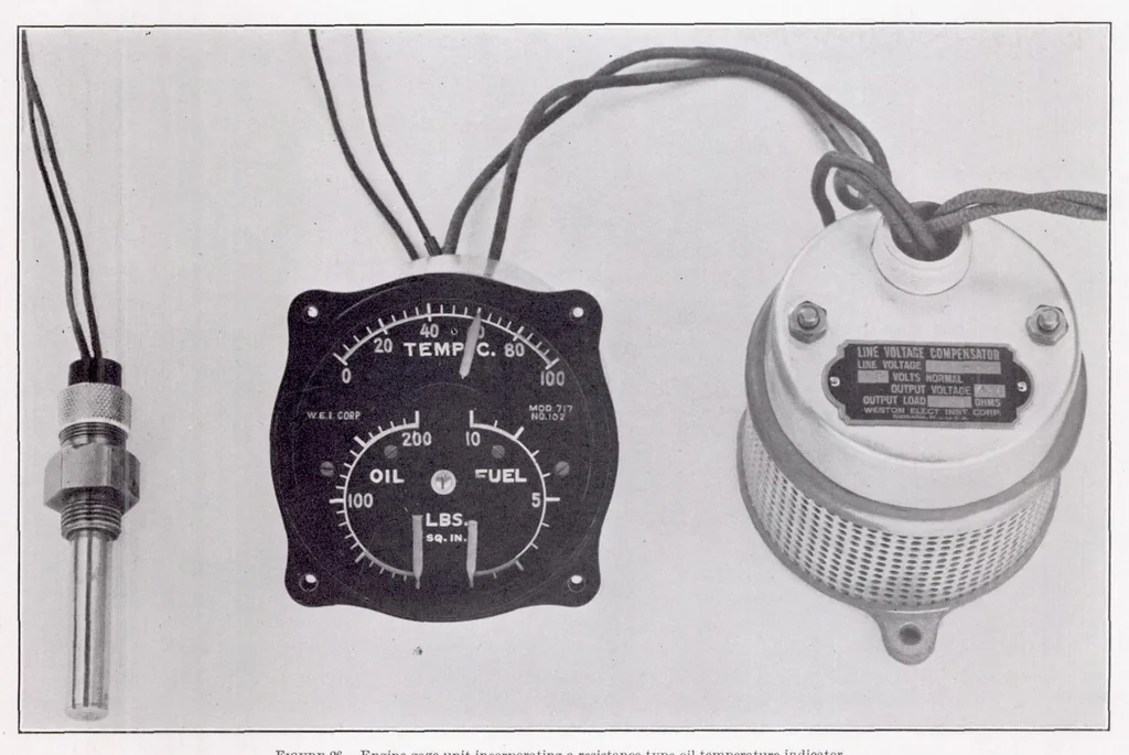An illustration from Electrical Thermometers for Aircraft, 1937, leaf 18
