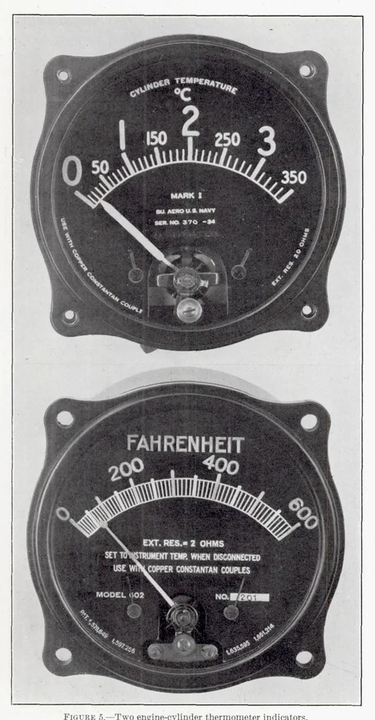 An illustration from Electrical Thermometers for Aircraft, 1937, leaf 7