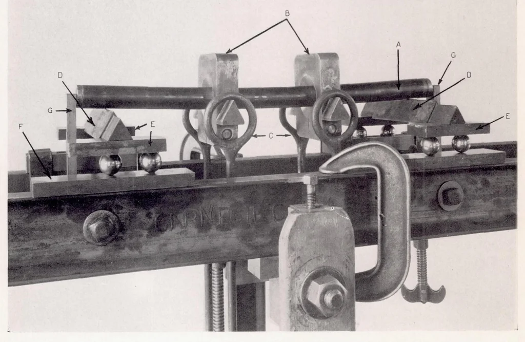 An illustration from The Crinkling Strength and the Bending Strength of Round Aircraft Tubing, 1938, leaf 8