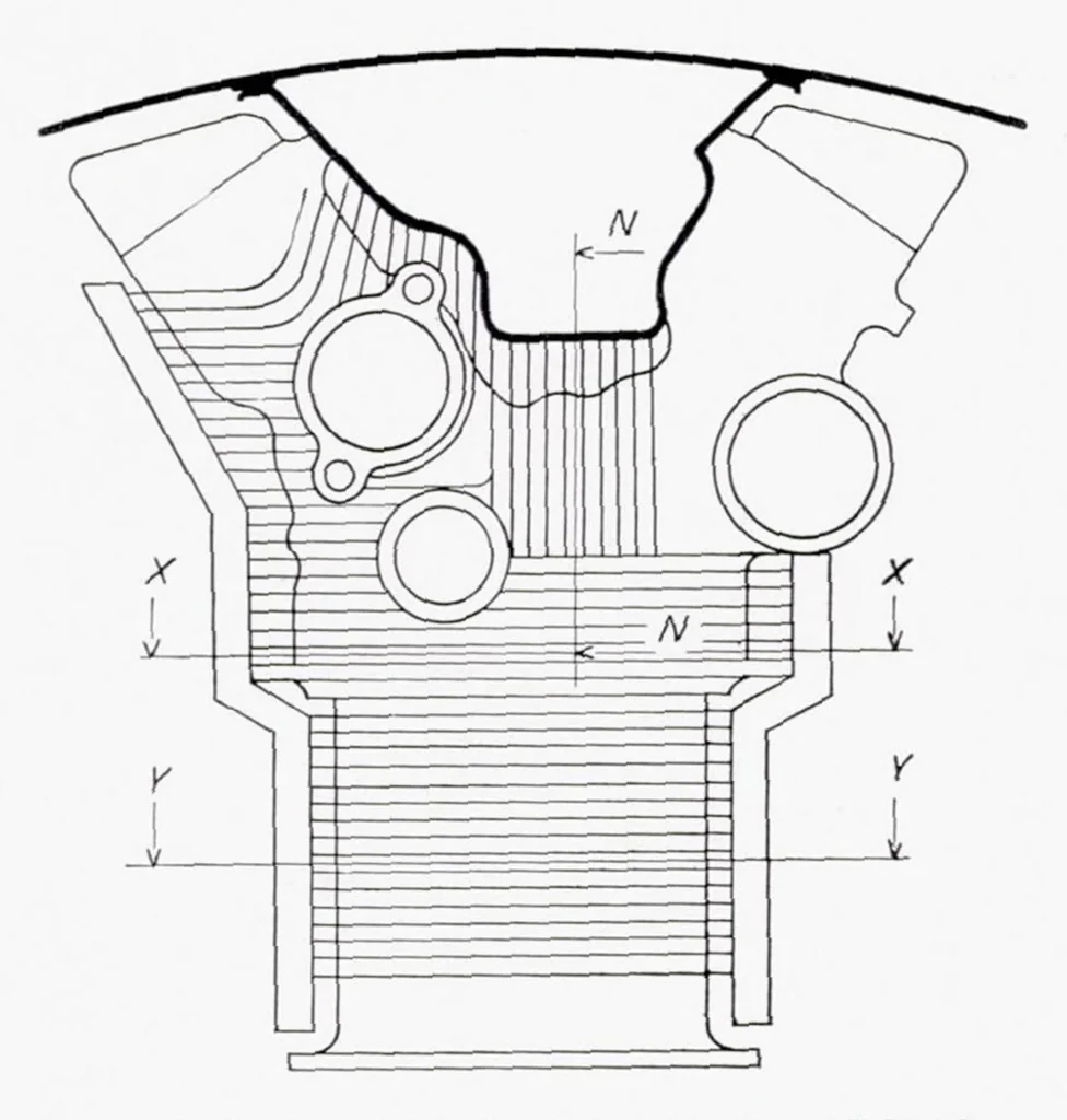 An illustration from Design of NACA Cowlings for Radial Air-Cooled Engines, 1939, leaf 10
