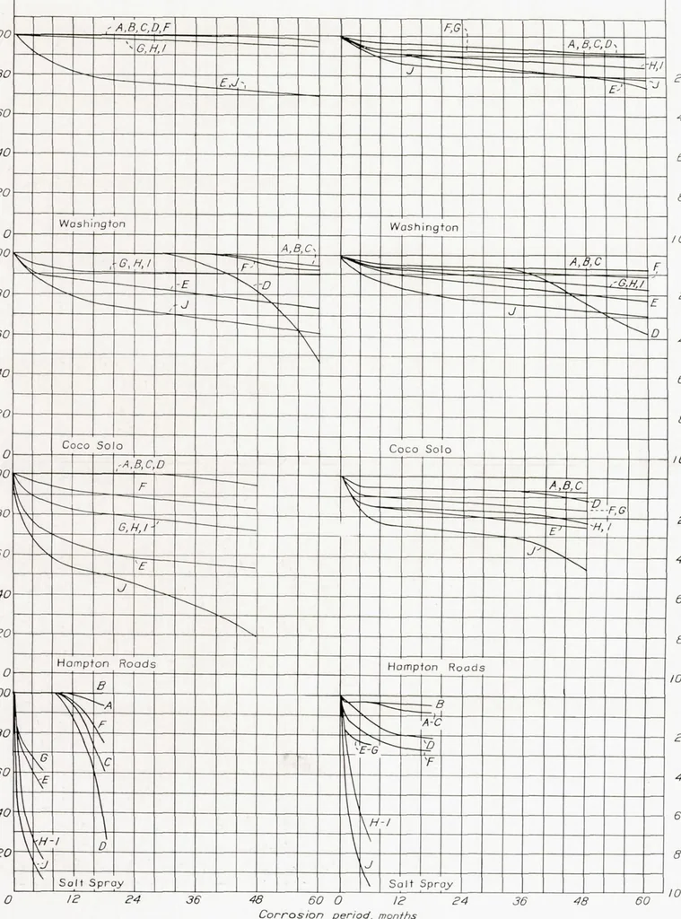 An illustration from The Effect of Continuous Weathering on Light Metal Alloys Used in Aircraft, 1939, leaf 11