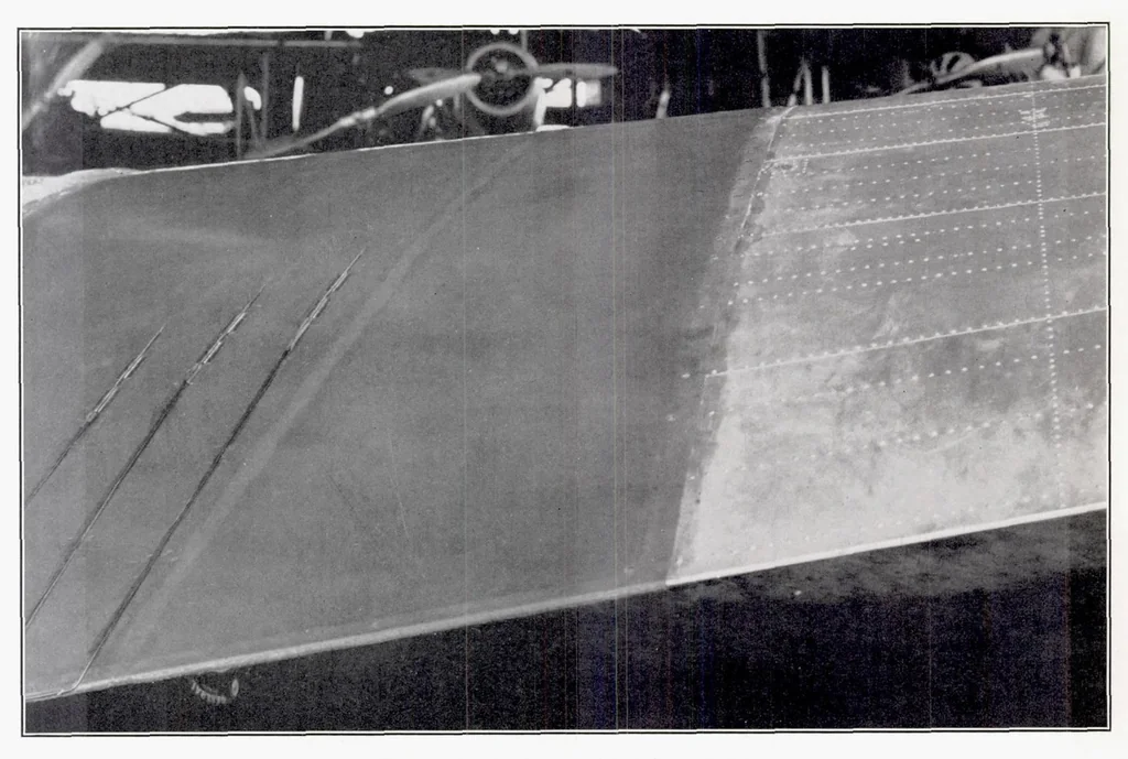 An illustration from Determination of the Profile Drag of an Airplane Wing in Flight at High Reynolds Numbers, 1939, leaf 7