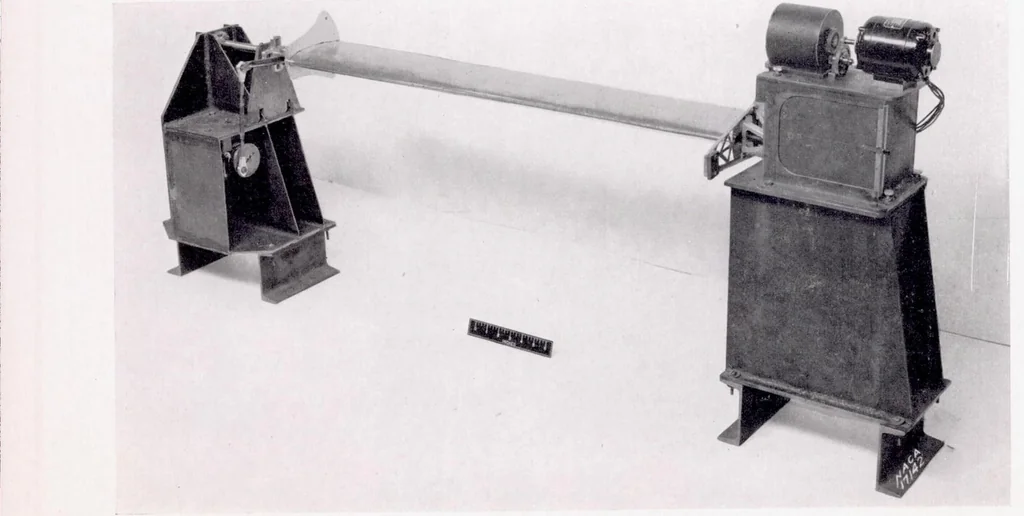 An illustration from Experimental Verification of the Theory of Oscillating Airfoils, 1939, leaf 6