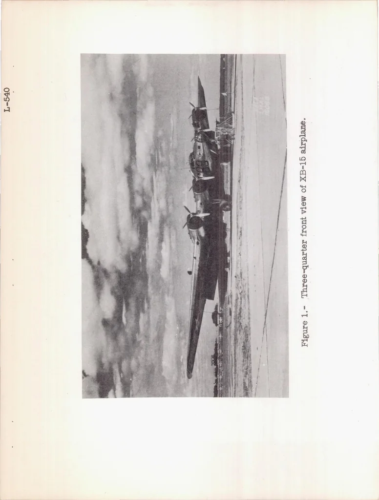 An illustration from Acceleration, Stress, and Deflection Measurements on the XB-15 Bomber in Gusty Air, 1939, leaf 19