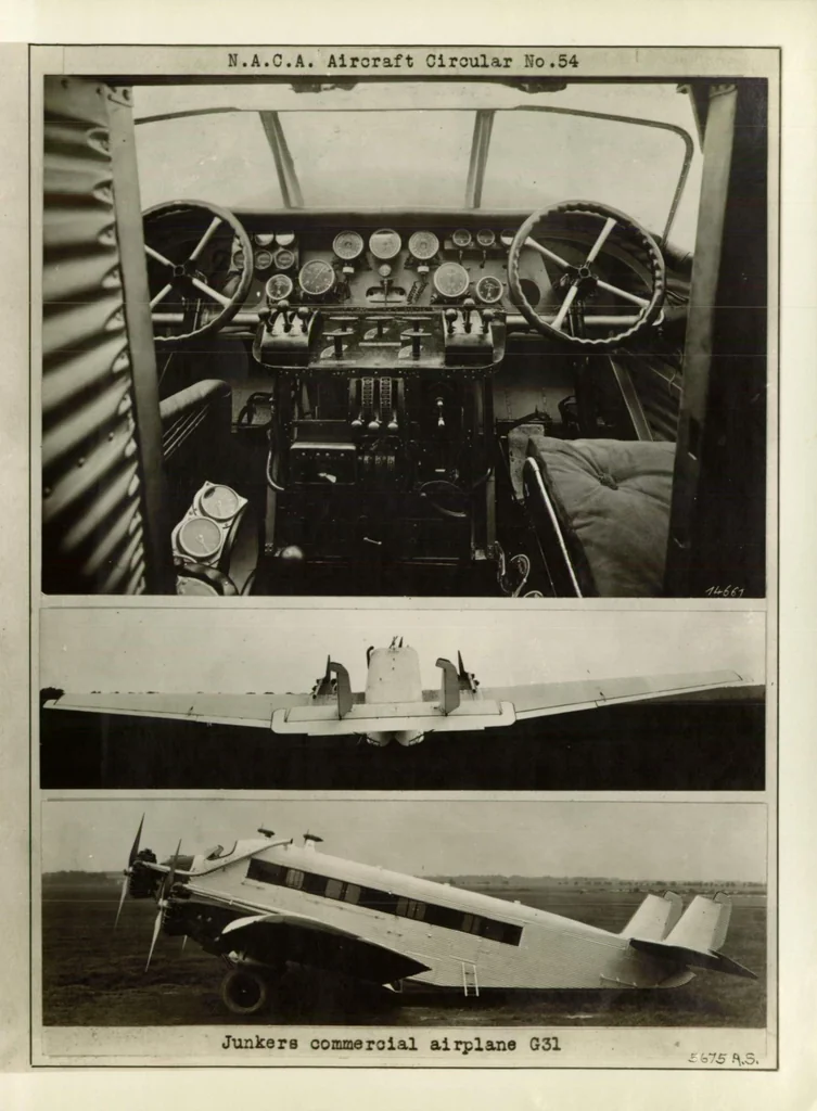 An illustration from Junkers Commercial Airplane G 31, 1927, leaf 8