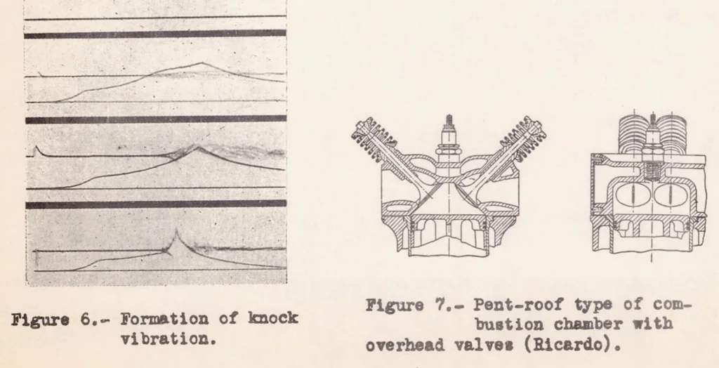 An illustration from Engine Knock and Combustion Chamber Form, 1939, leaf 22