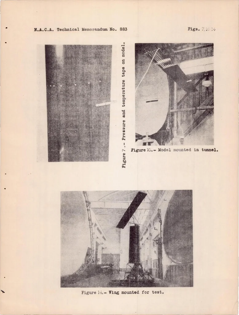 An illustration from Distribution of Temperatures over an Airplane Wing with Reference to the Phenomena of Ice Formation, 1938, leaf 36