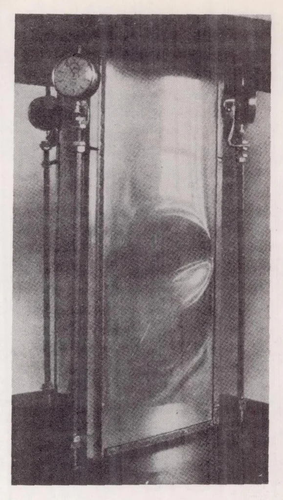 An illustration from The Effective Width of Curved Sheet After Buckling, 1938, leaf 12