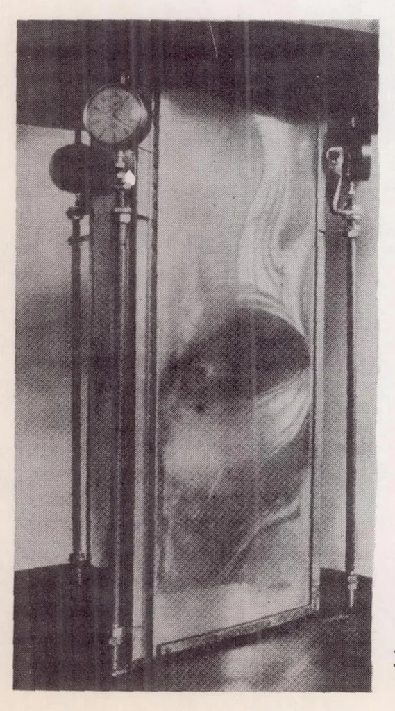 An illustration from The Effective Width of Curved Sheet After Buckling, 1938, leaf 12