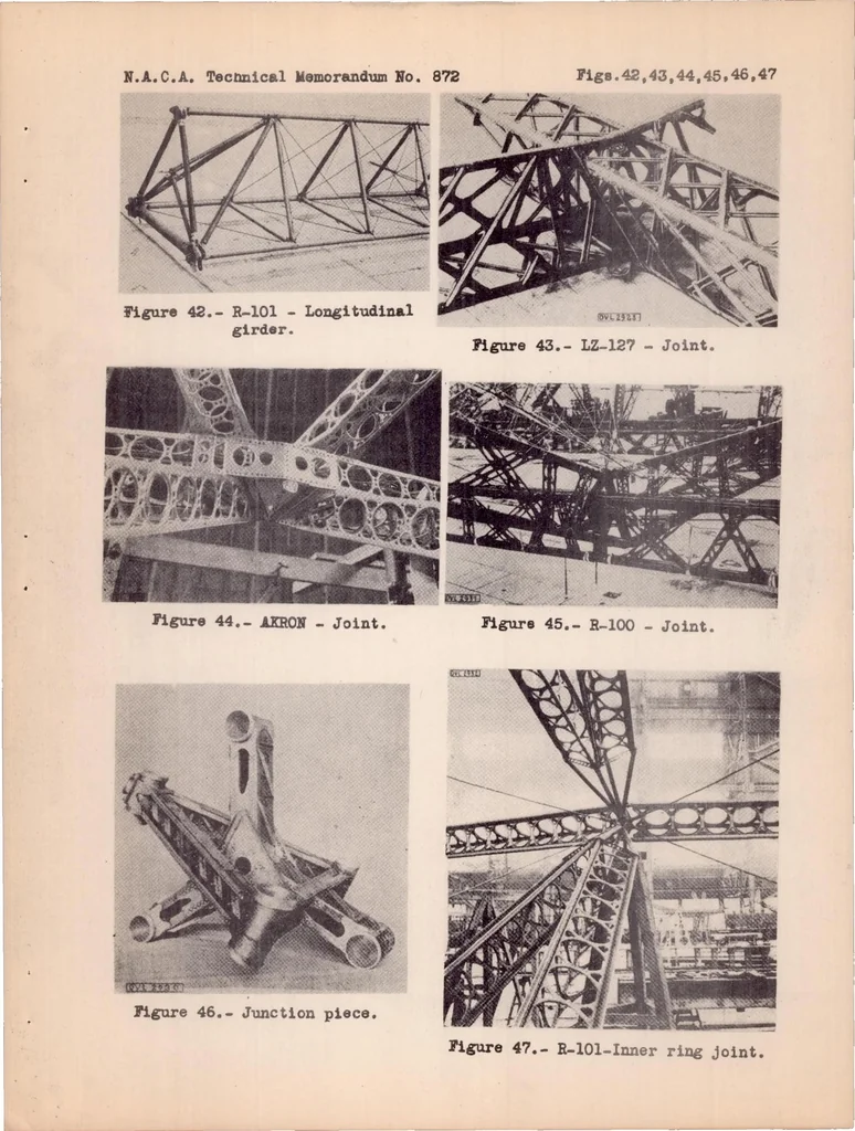 An illustration from The Present Status of Airship Construction, Especially of Airship-framing Construction, 1938, leaf 41