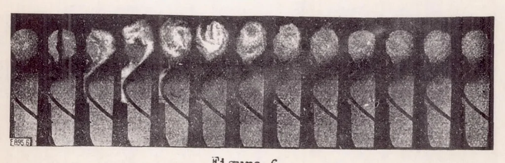 An illustration from Investigation of Ignition and Combustion Processes of Diesel Engines Operating with Turbulence and Air-storage Chambers, 1938, leaf 12