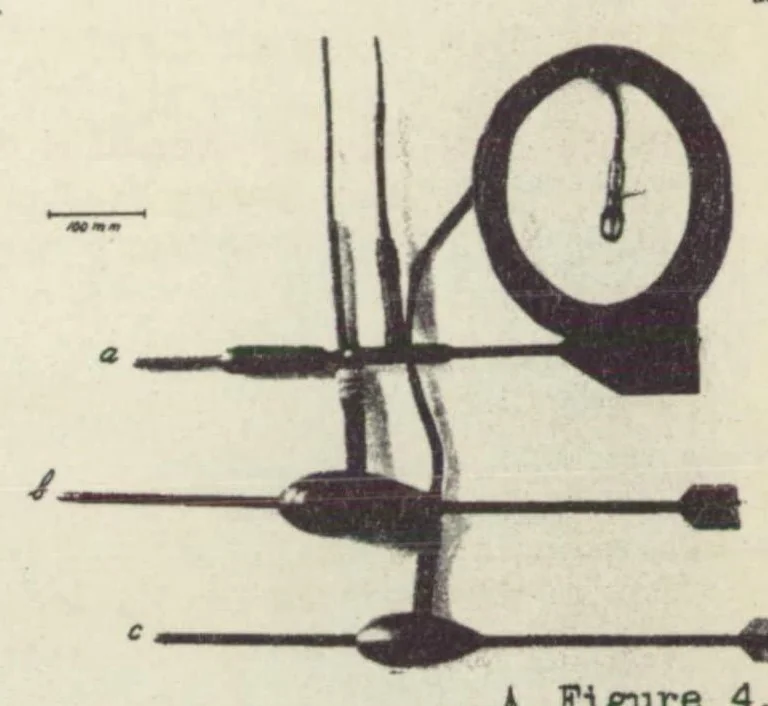 An illustration from The critical velocity of a body towed by a cable from an airplane, 1937, leaf 21