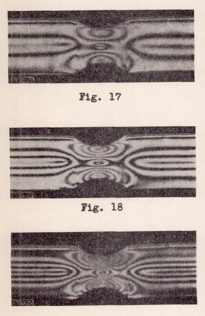 An illustration from The Photoelastic Investigation of Three-dimensional Stress and Strain Conditions, 1937, leaf 17