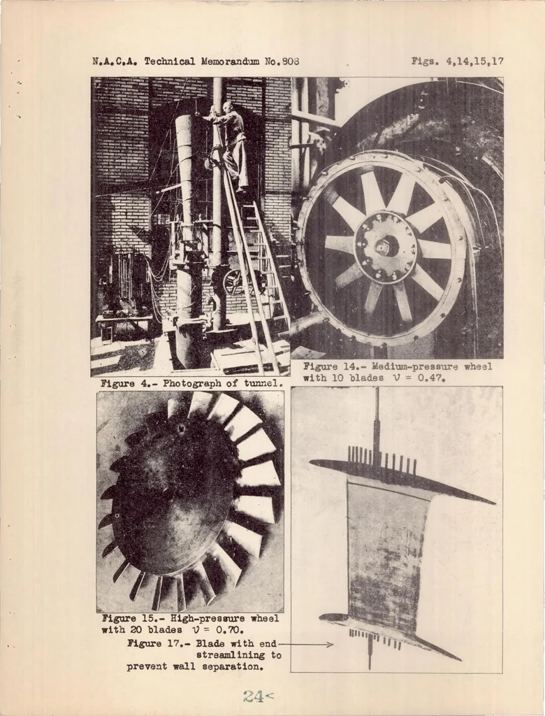 An illustration from High-speed Wind Tunnels, 1936, leaf 24