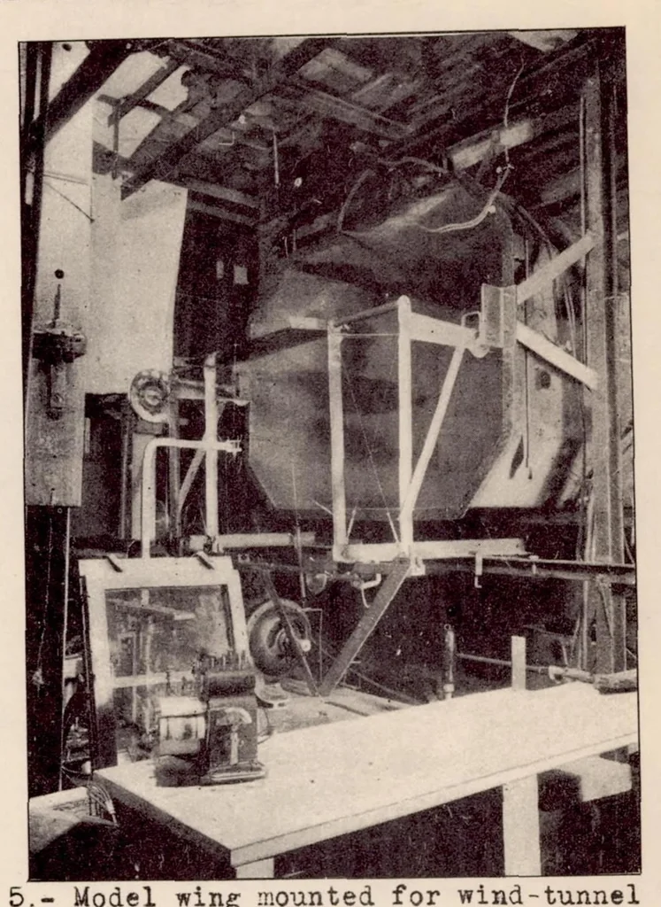 An illustration from The Question of Spontaneous Wing Oscillations : Determination of Critical Velocity Through Flight-oscillation Tests, 1936, leaf 12