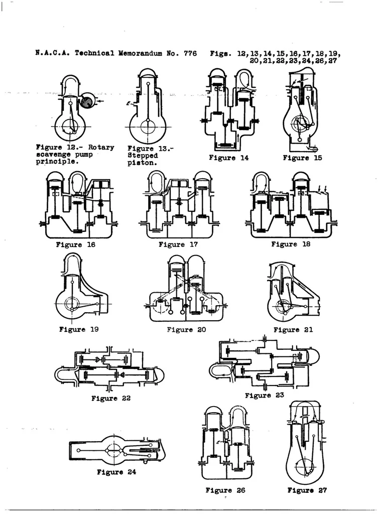 An illustration from A discussion of the several types of two-stroke-cycle engines, 1935, leaf 30