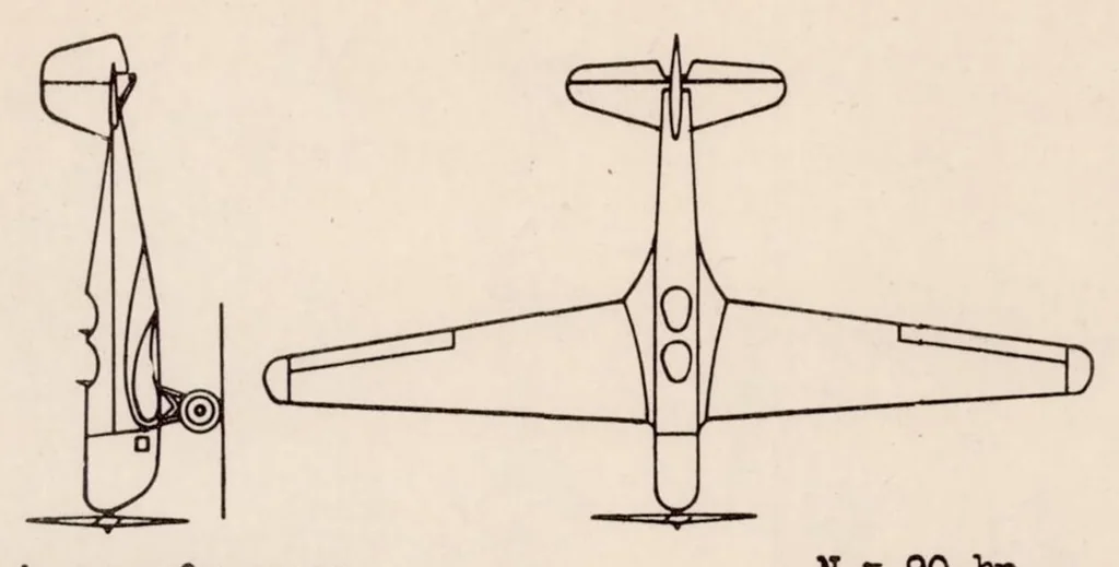 An illustration from Influence of Cut-outs in Elevator on the Static Longitudinal Stability and on the Static Elevator Effect, 1934, leaf 5
