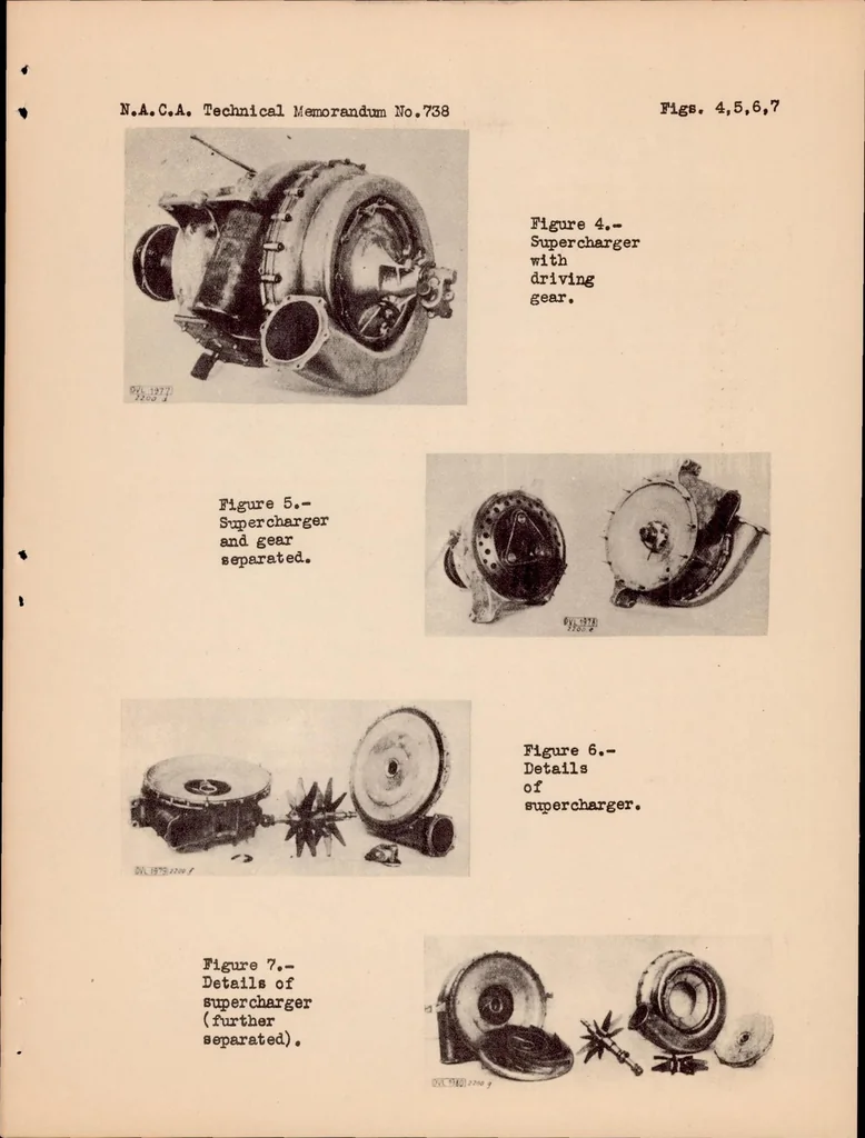 An illustration from Investigation of a Rateau Supercharger for a 700-horsepower Airplane Engine, 1934, leaf 19