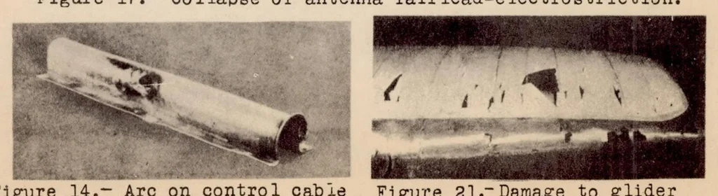 An illustration from Practical Experiences with Lightning Discharges to Airplanes, 1933, leaf 19