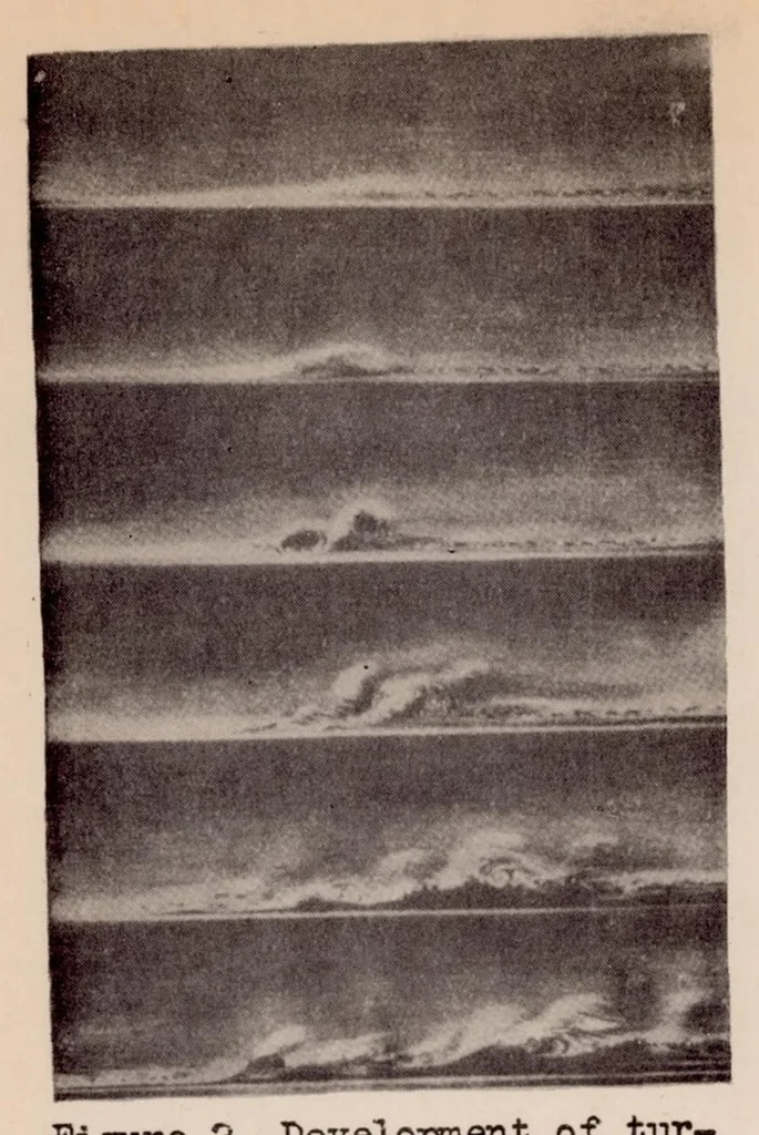 An illustration from Recent Results of Turbulence Research, 1933, leaf 29