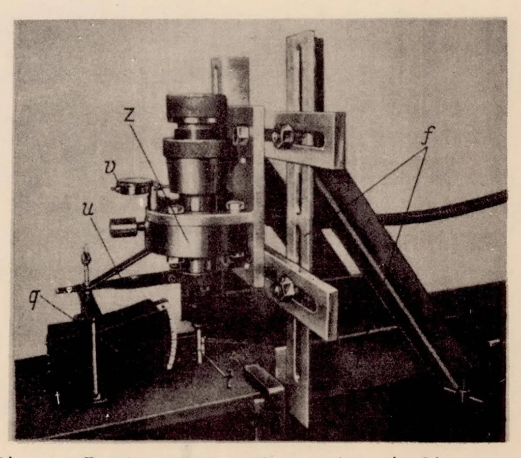 An illustration from Determination of Inherent Stresses by Measuring Deformations of Drilled Holes, 1933, leaf 10