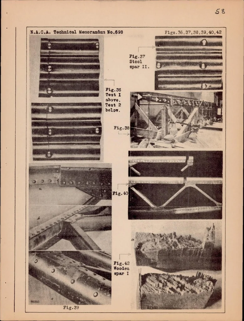 An illustration from Dynamic Breaking Tests of Airplane Parts, 1933, leaf 58