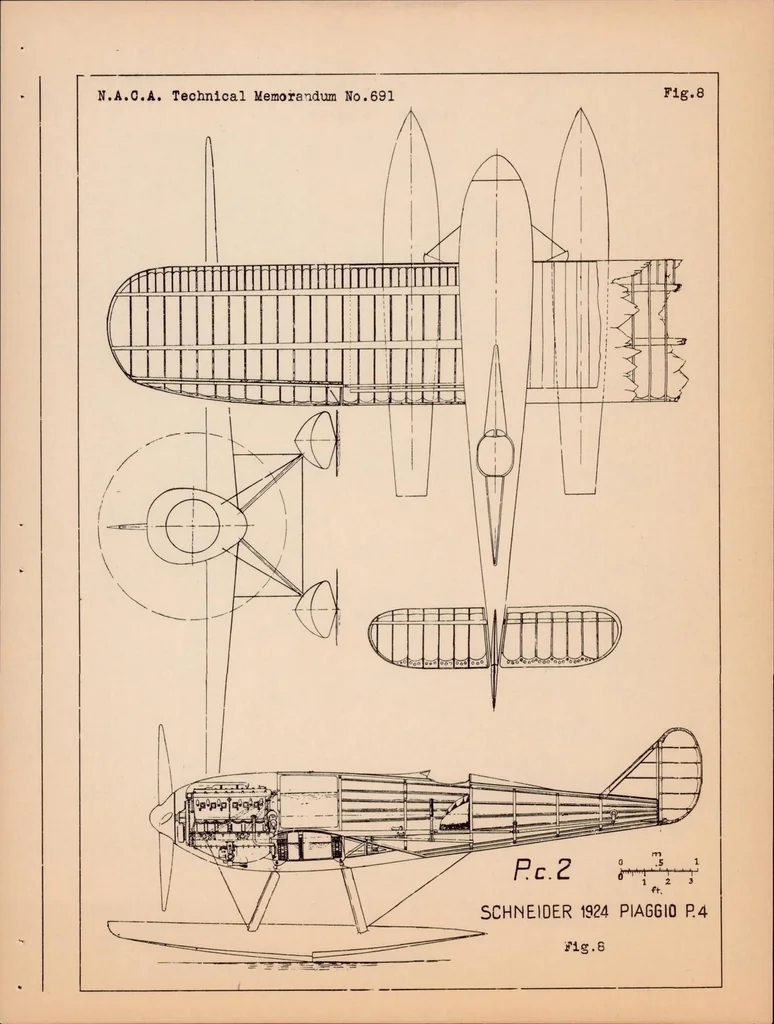 An illustration from Some Ideas on Racing Seaplanes, 1932, leaf 30