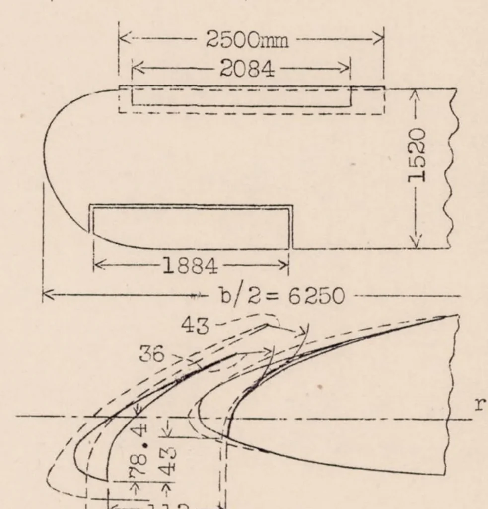An illustration from Further Flight Tests on the Effectiveness of Handley Page Automatic Control Slots, 1932, leaf 14