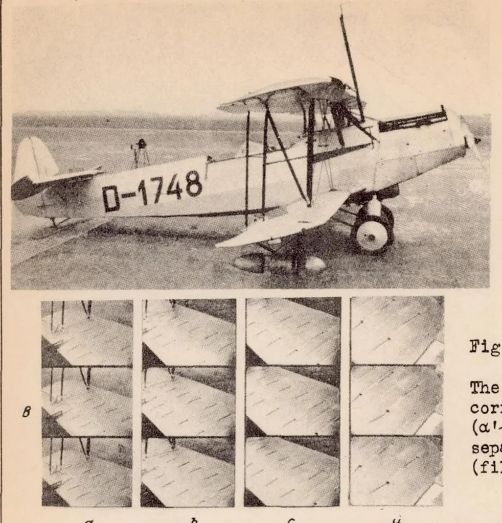 An illustration from Further Flight Tests on the Effectiveness of Handley Page Automatic Control Slots, 1932, leaf 15