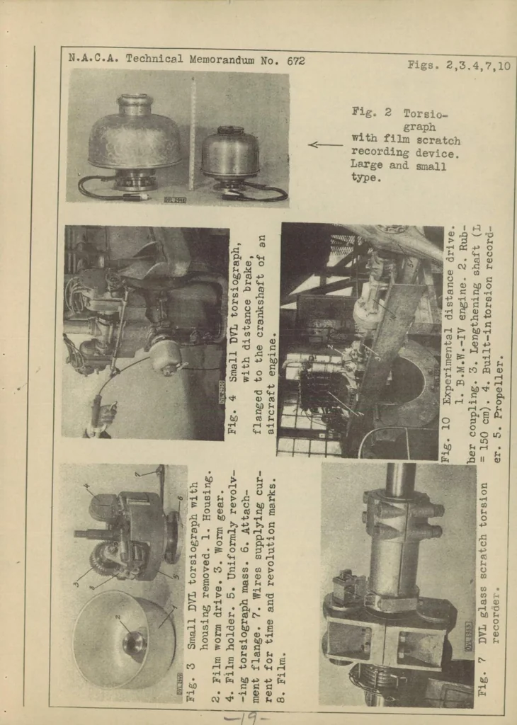 An illustration from Torsional vibration of aircraft engines, 1932, leaf 19